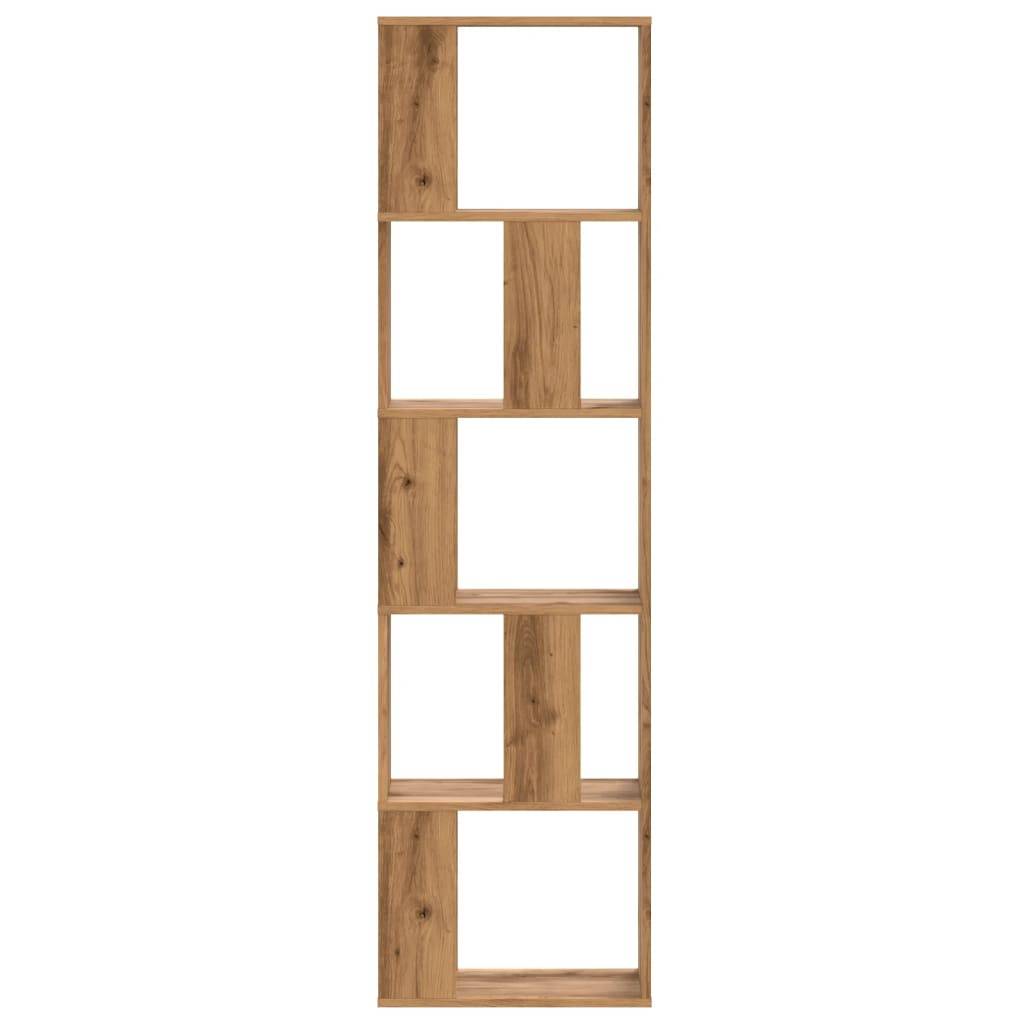 vidaXL Bücherregal 5 Böden Artisan-Eiche 45x23,5x162,5 Holzwerkstoff