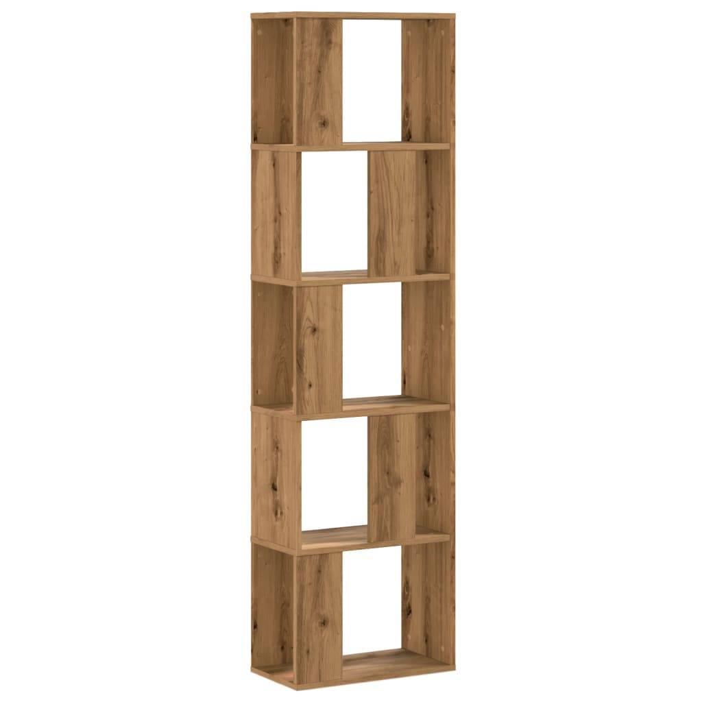 vidaXL Bücherregal 5 Böden Artisan-Eiche 45x23,5x162,5 Holzwerkstoff