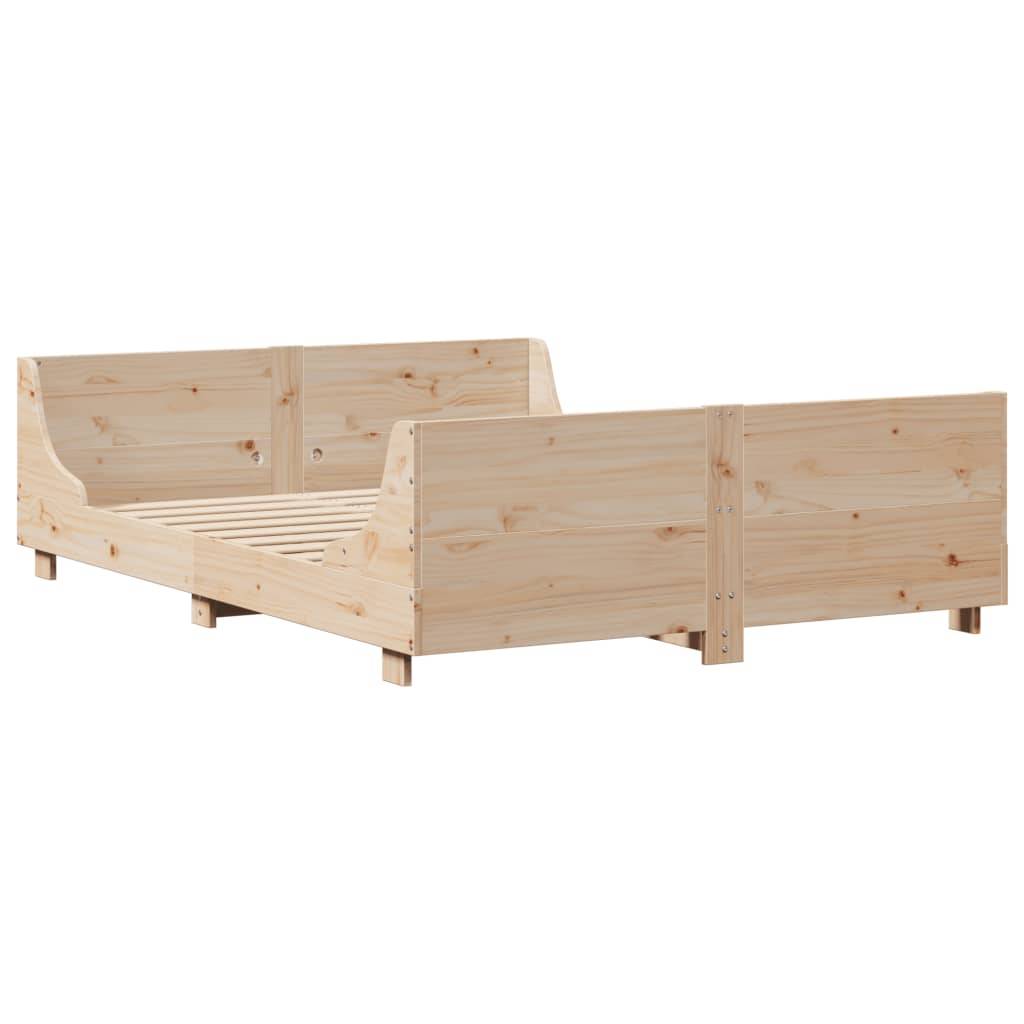 vidaXL Massivholzbett ohne Matratze 140x200 cm Kiefernholz