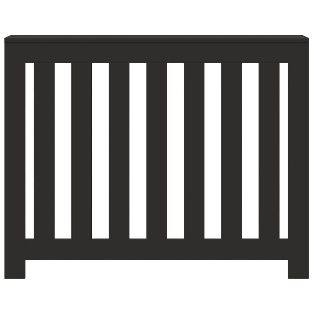 vidaXL Heizkörperverkleidung Schwarz 104x20x82 cm Holzwerkstoff