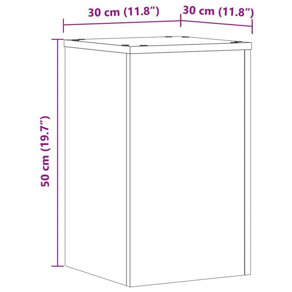 vidaXL Pflanzenständer 2 Stk. Altholz-Optik 30x30x50 cm Holzwerkstoff