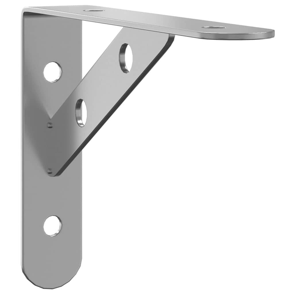 vidaXL Regalträger 4 Stk. 15x2,5x11,5 cm Silbern Edelstahl