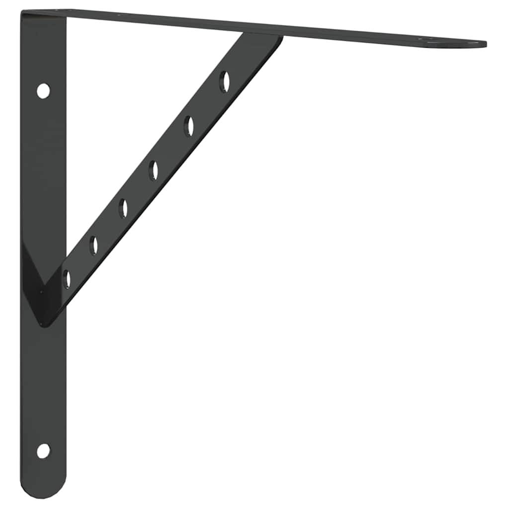 vidaXL Regalträger 4 Stk. 40x2,5x25 cm Schwarz Edelstahl