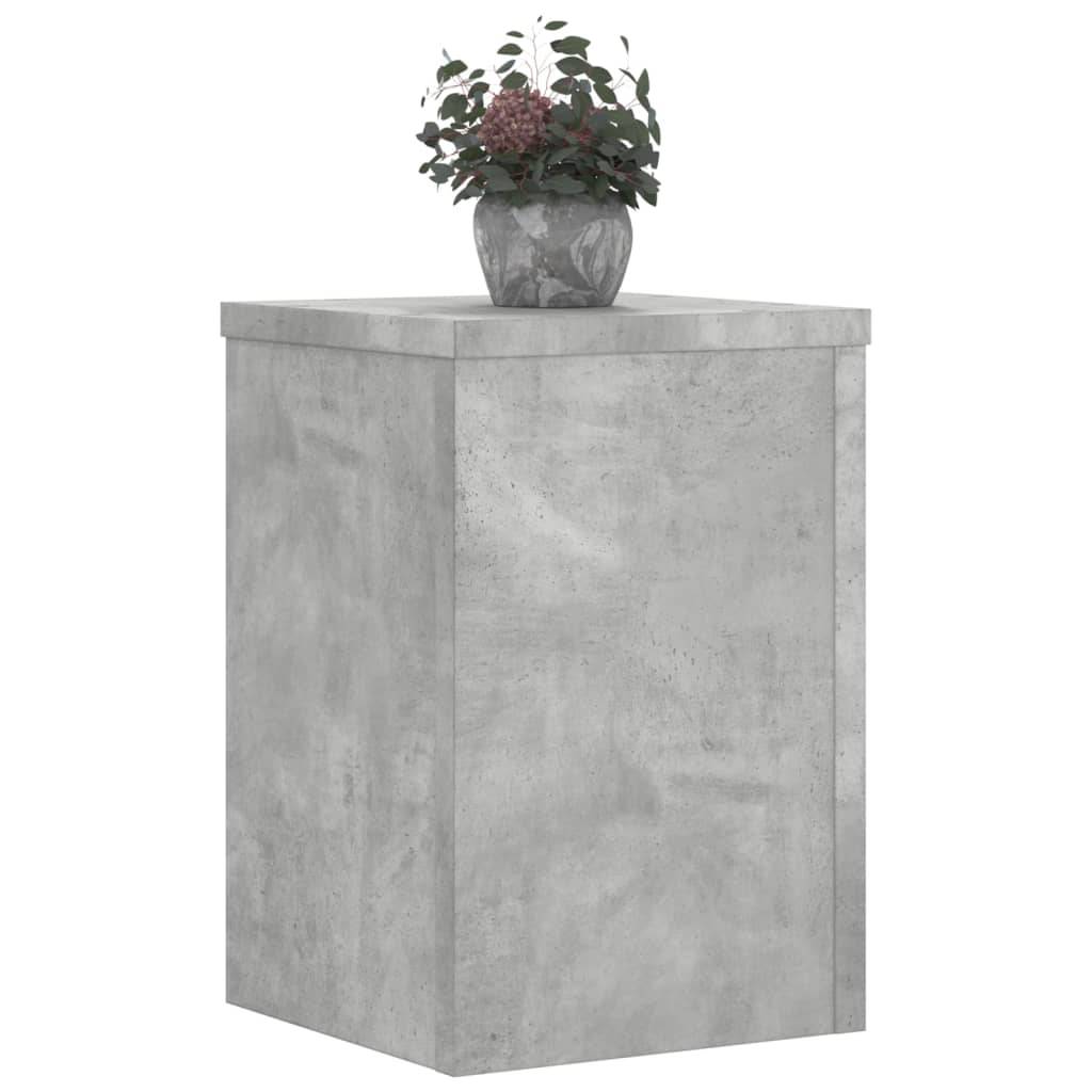 vidaXL Pflanzenständer 2 Stk. Betongrau 20x20x30 cm Holzwerkstoff