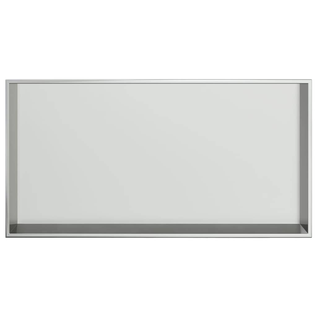 vidaXL Duschnische Silbern Gebürstet 62x32x9 cm Edelstahl