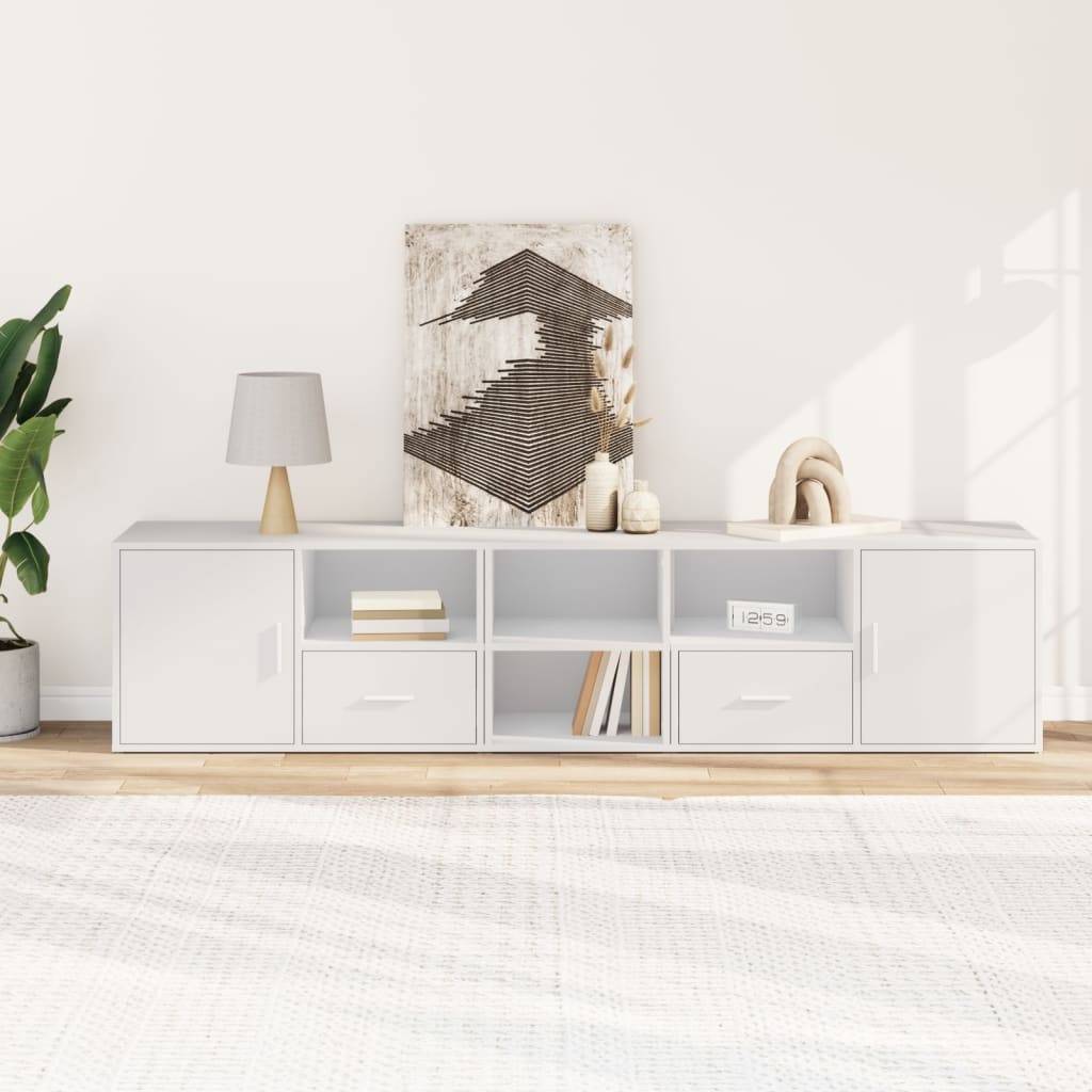 vidaXL Eckregal Weiß 200x40x45 cm Holzwerkstoff