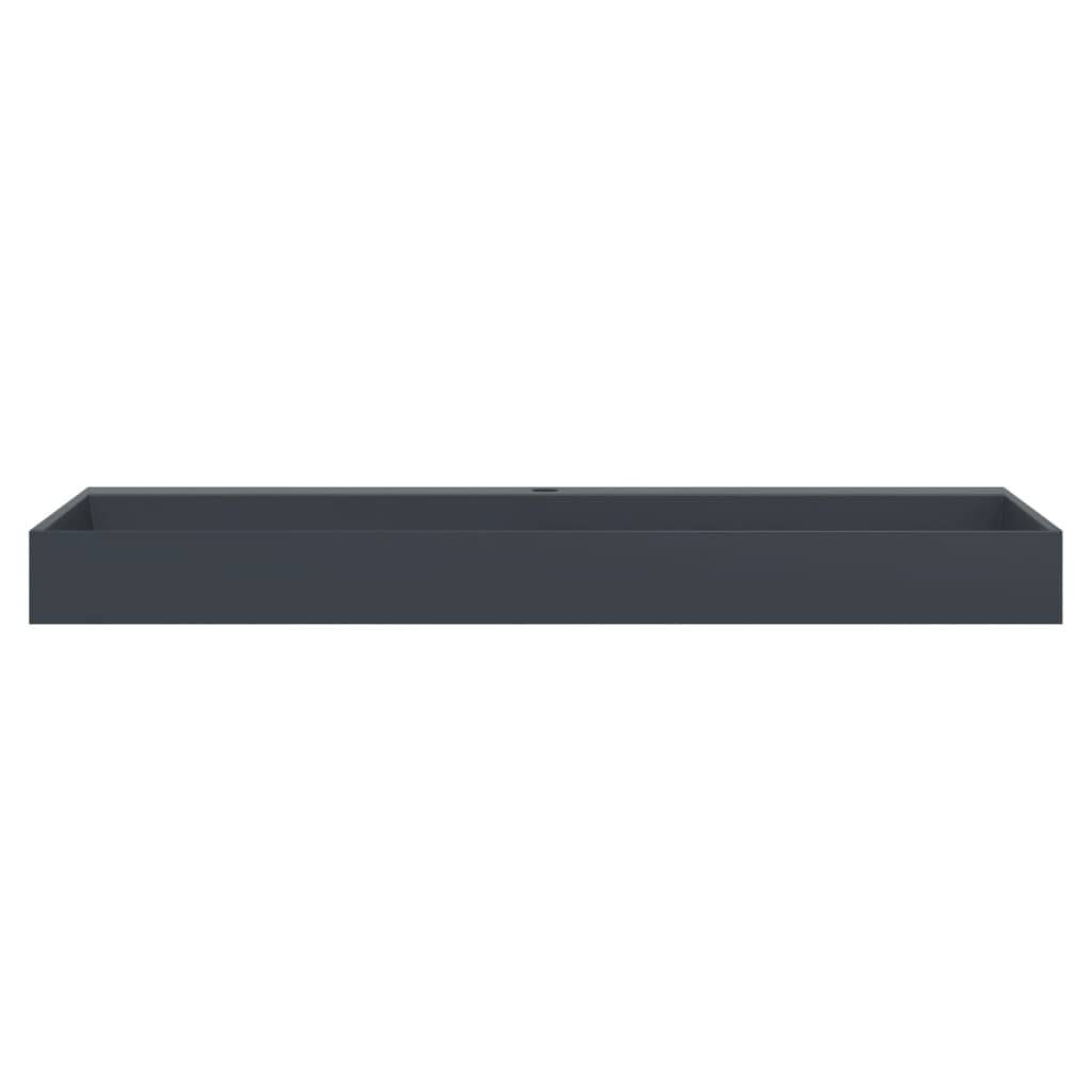 vidaXL Waschbecken 120x46x11 cm Mineralguss/Marmorguss Anthrazit