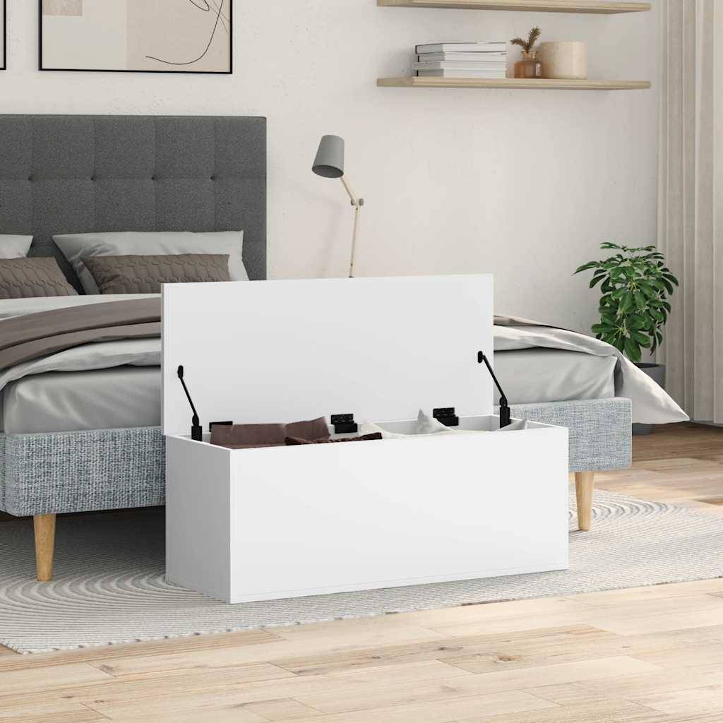 vidaXL Truhe Weiß 90x35x35 cm Holzwerkstoff