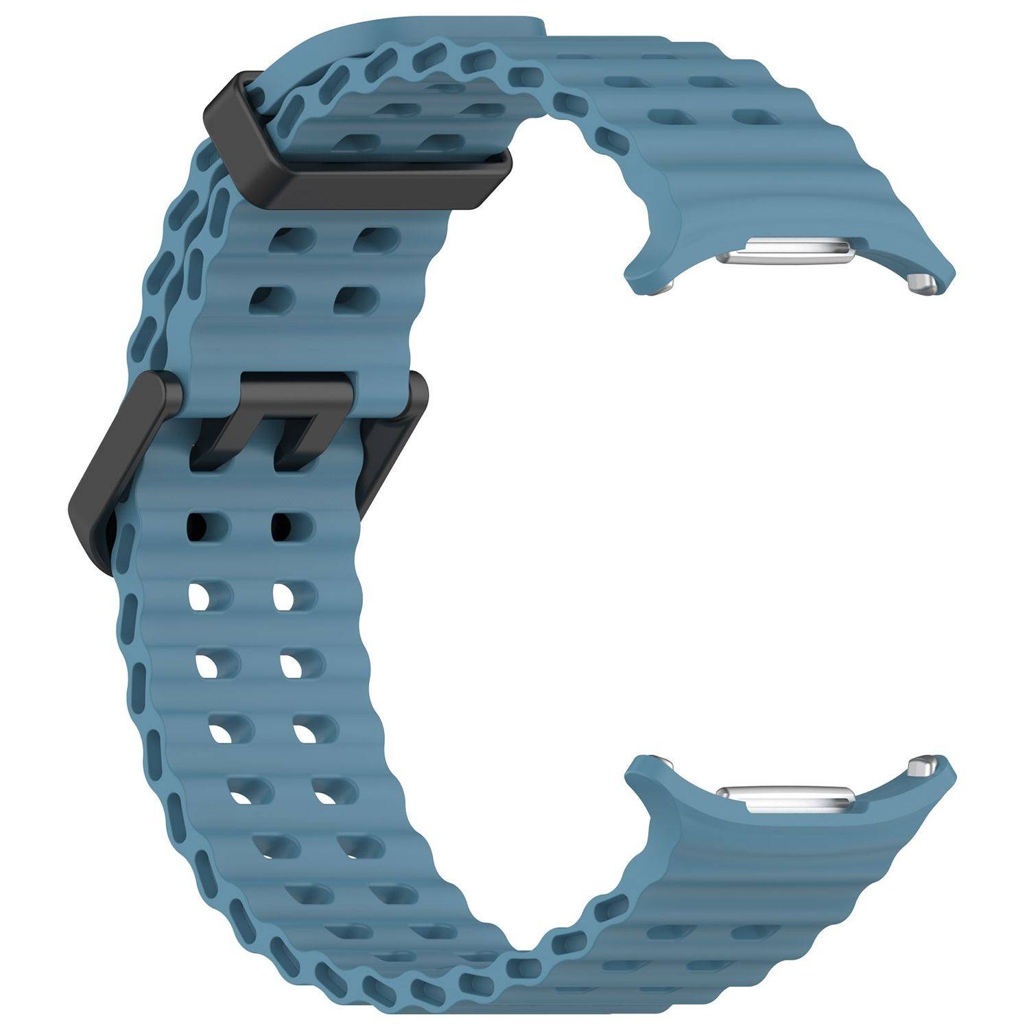 Für Samsung Galaxy Watch Ultra 47mm Silikon Dual Schnalle Band Blau