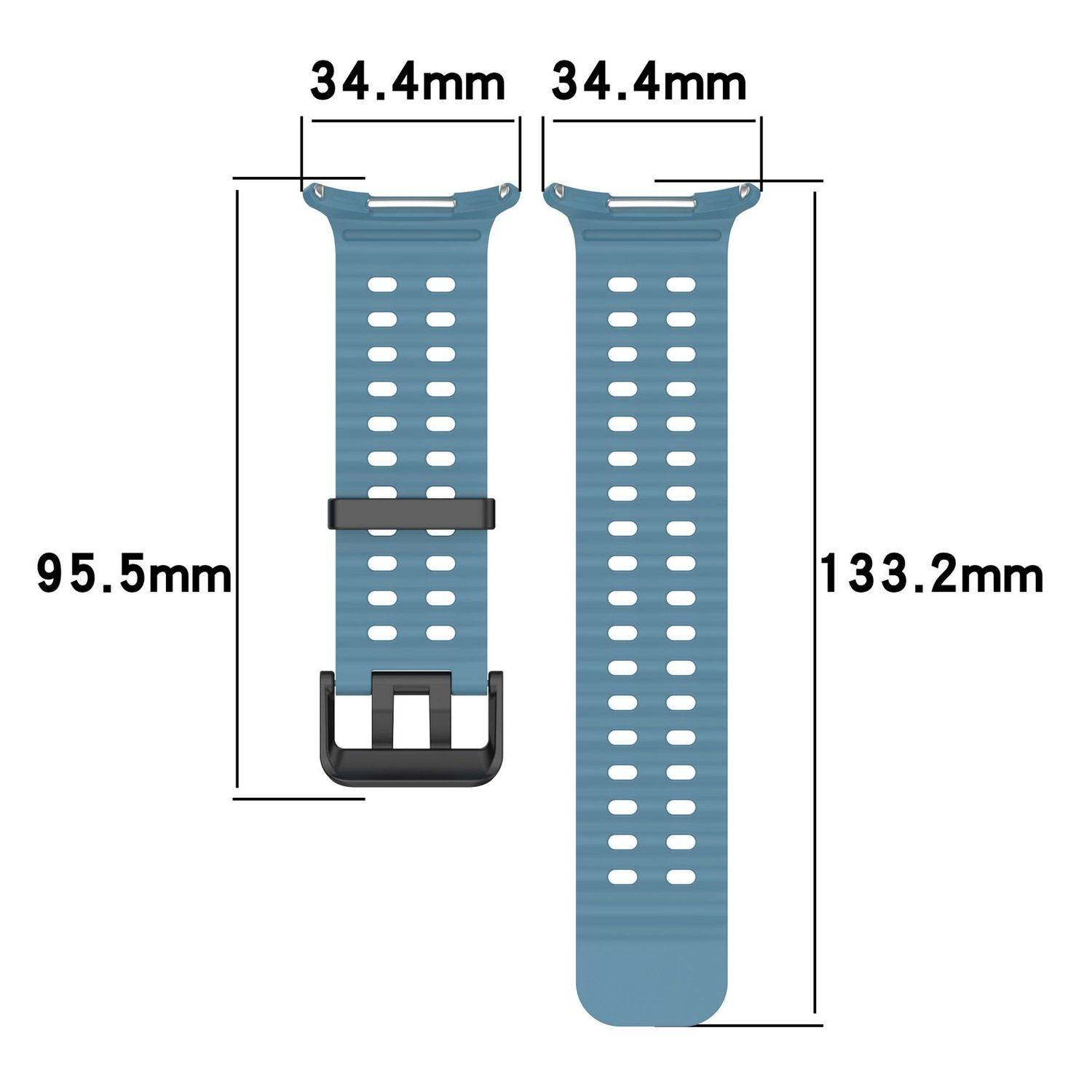 Für Samsung Galaxy Watch Ultra 47mm Silikon Dual Schnalle Band Weinrot