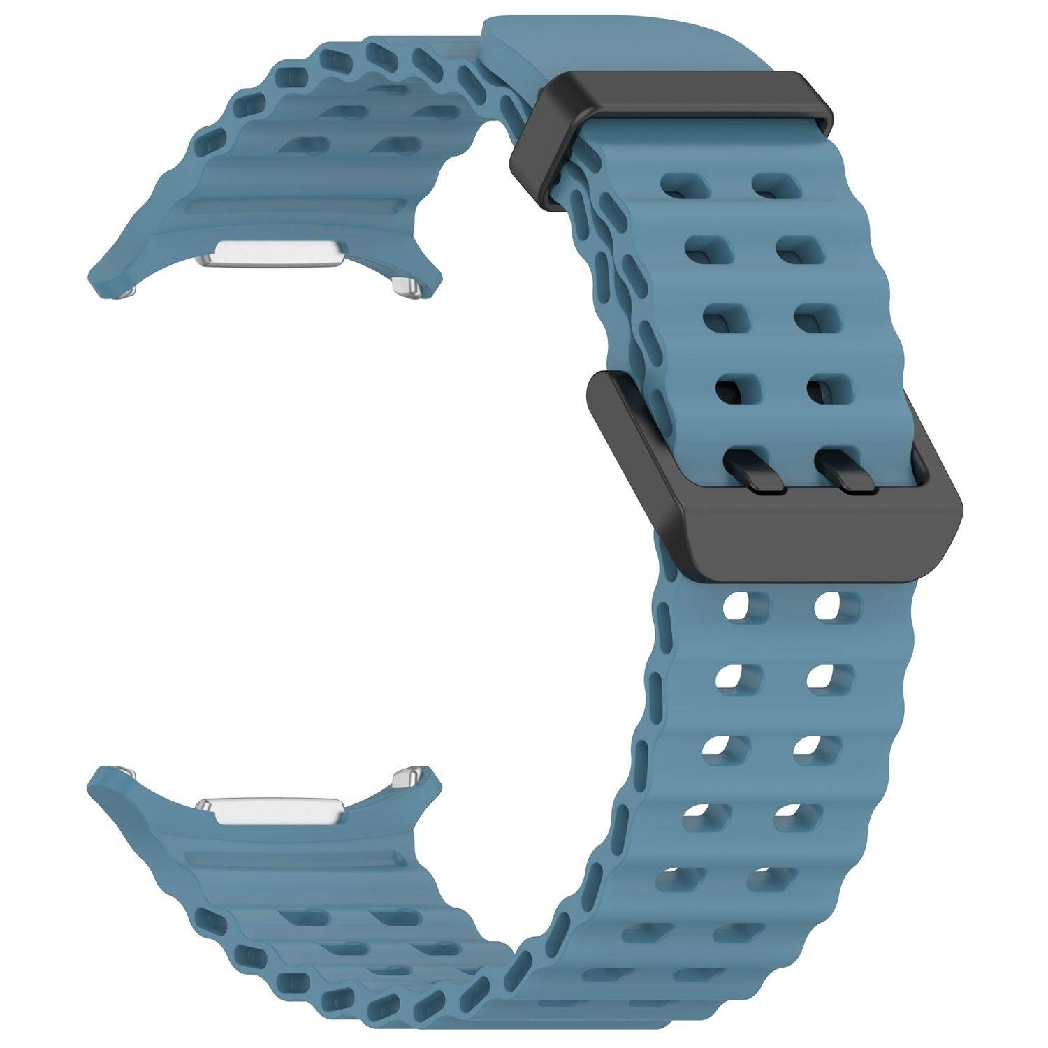 Für Samsung Galaxy Watch Ultra 47mm Silikon Dual Schnalle Band Blau
