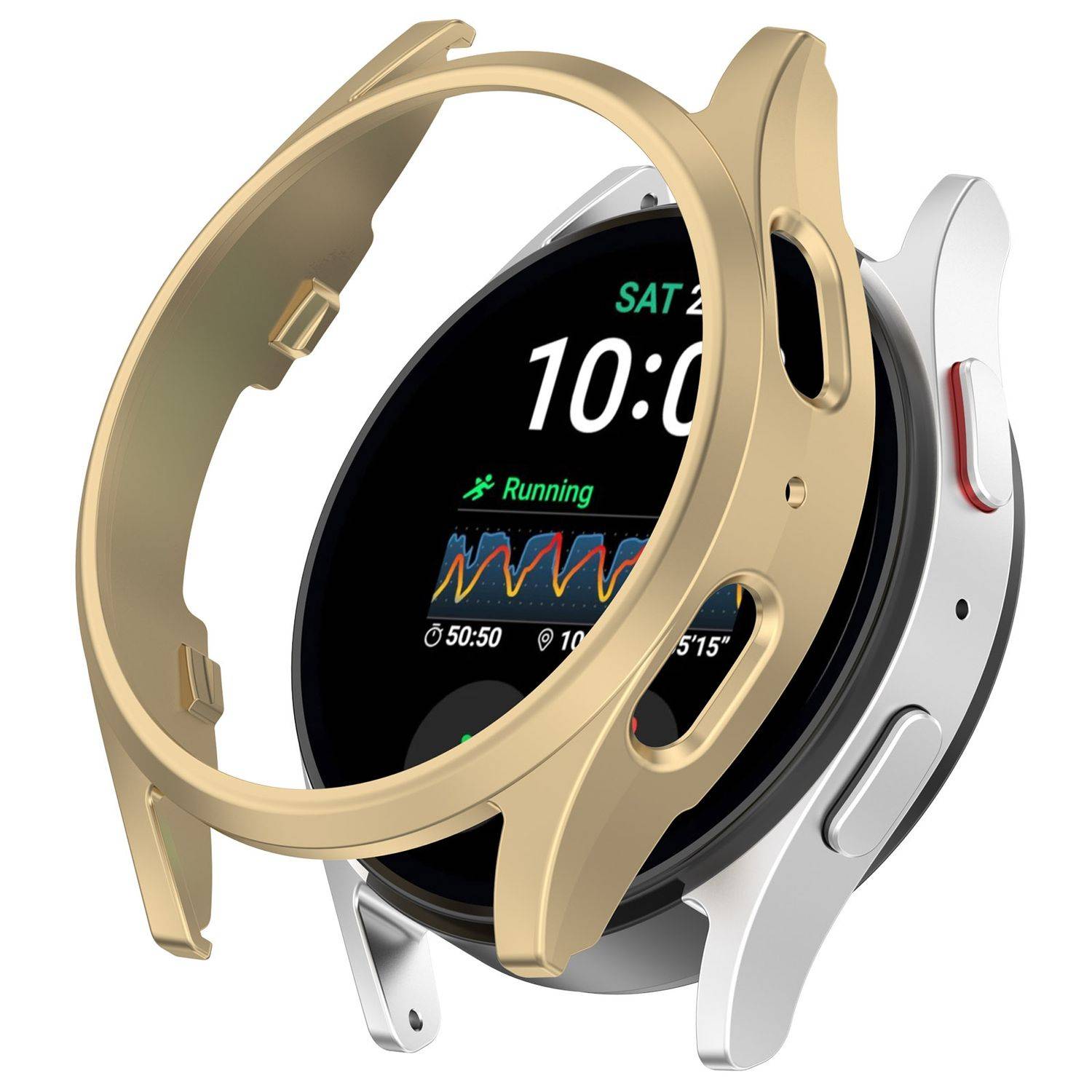 Für Samsung Galaxy Watch 7 40mm Kunststoff PC Gehäuse Hülle Case Gold