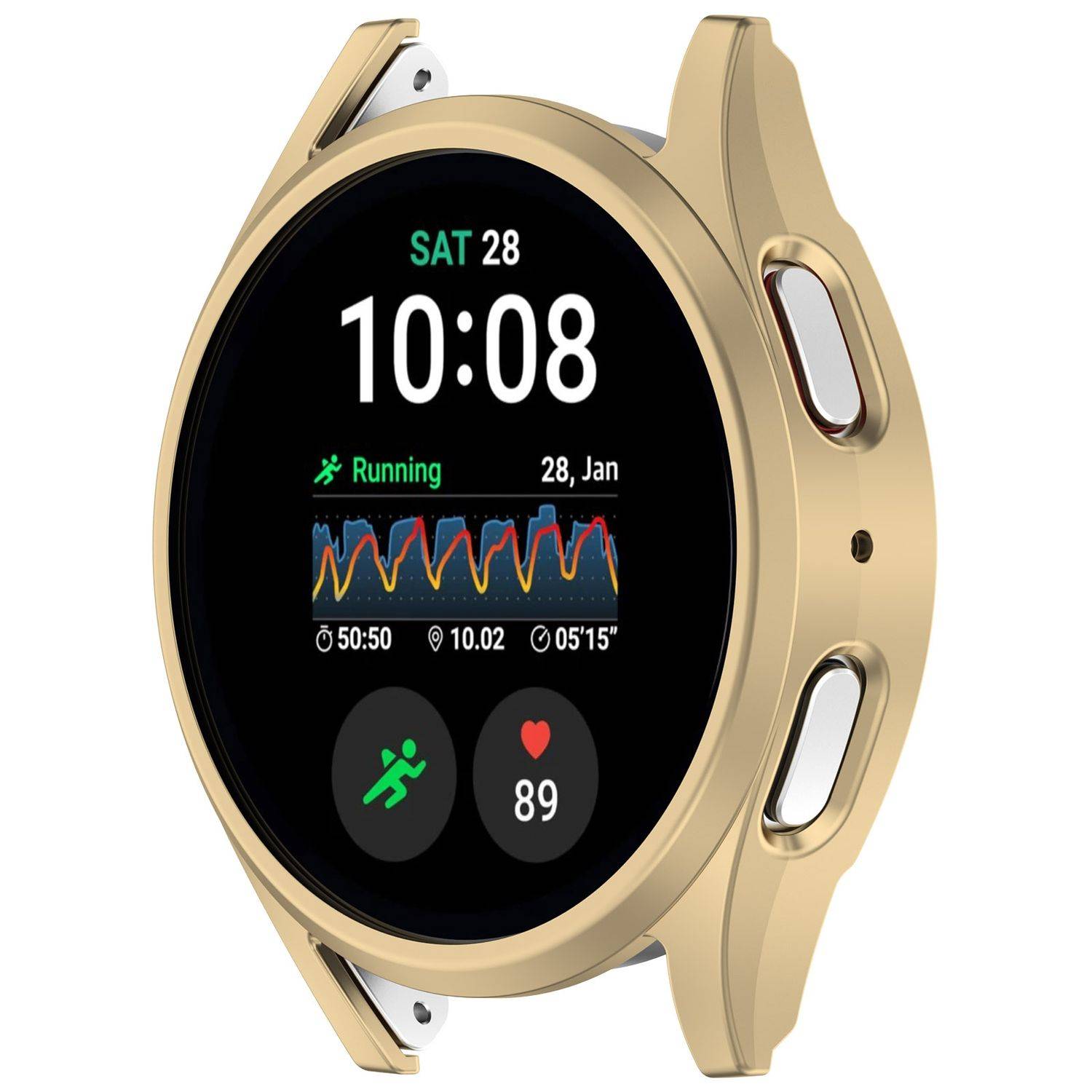 Für Samsung Galaxy Watch 7 40mm Kunststoff PC Gehäuse Hülle Case Gold