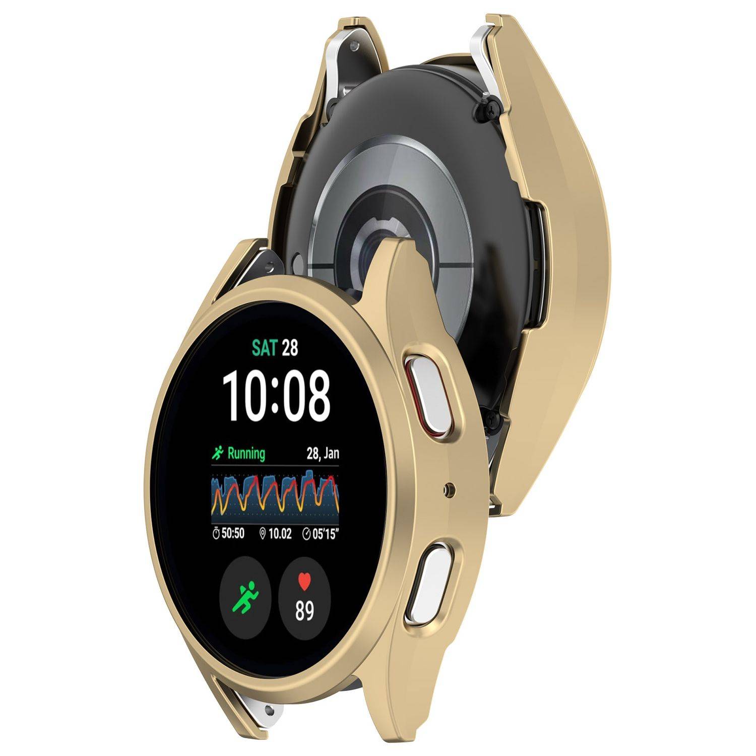 Für Samsung Galaxy Watch 7 40mm Kunststoff PC Gehäuse Hülle Case Gold