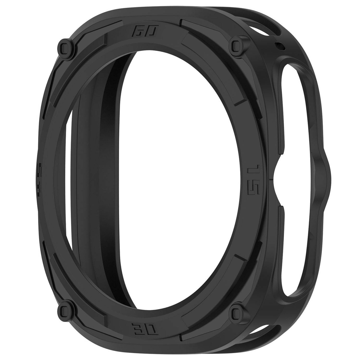 Für Samsung Galaxy Watch Ultra 47mm Armored TPU Gehäuse Hülle Schwarz
