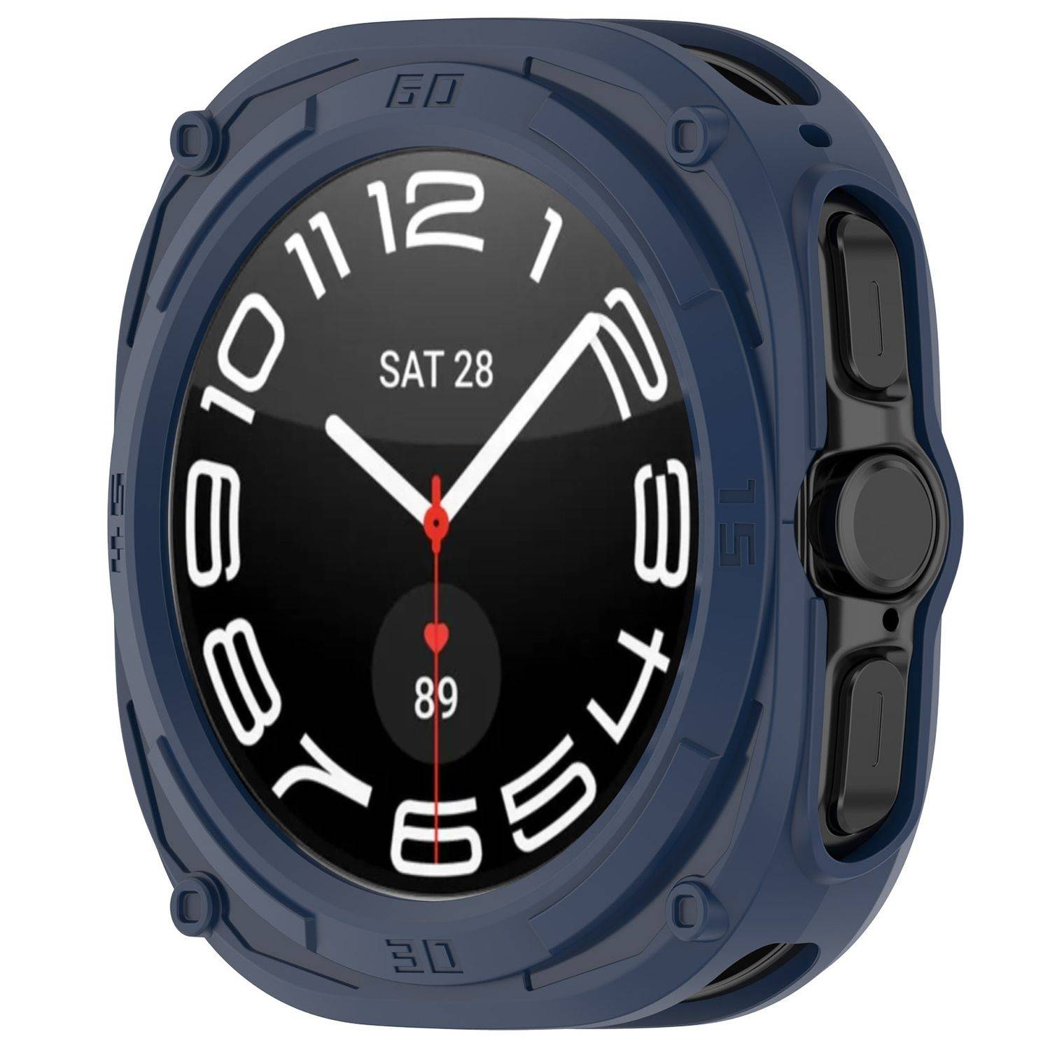 Für Samsung Galaxy Watch Ultra 47mm Armored TPU Gehäuse Hülle Blau