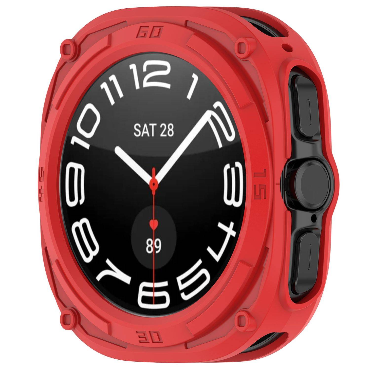 Für Samsung Galaxy Watch Ultra 47mm Armored TPU Gehäuse Hülle Case Rot