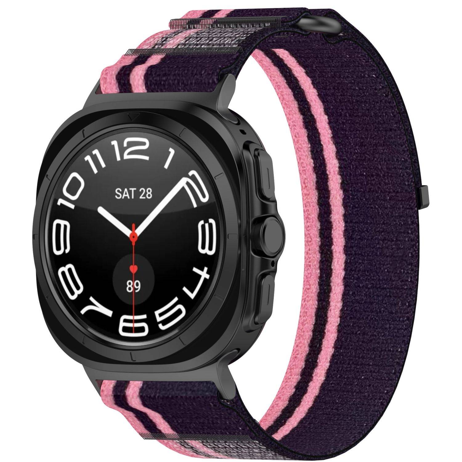 Für Samsung Galaxy Watch Ultra 47mm Nylon Klettverschluss Arm Band M2