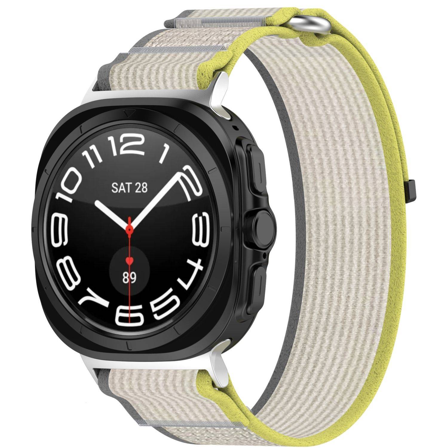 Für Samsung Galaxy Watch Ultra 47mm Nylon Klettverschluss Arm Band M4