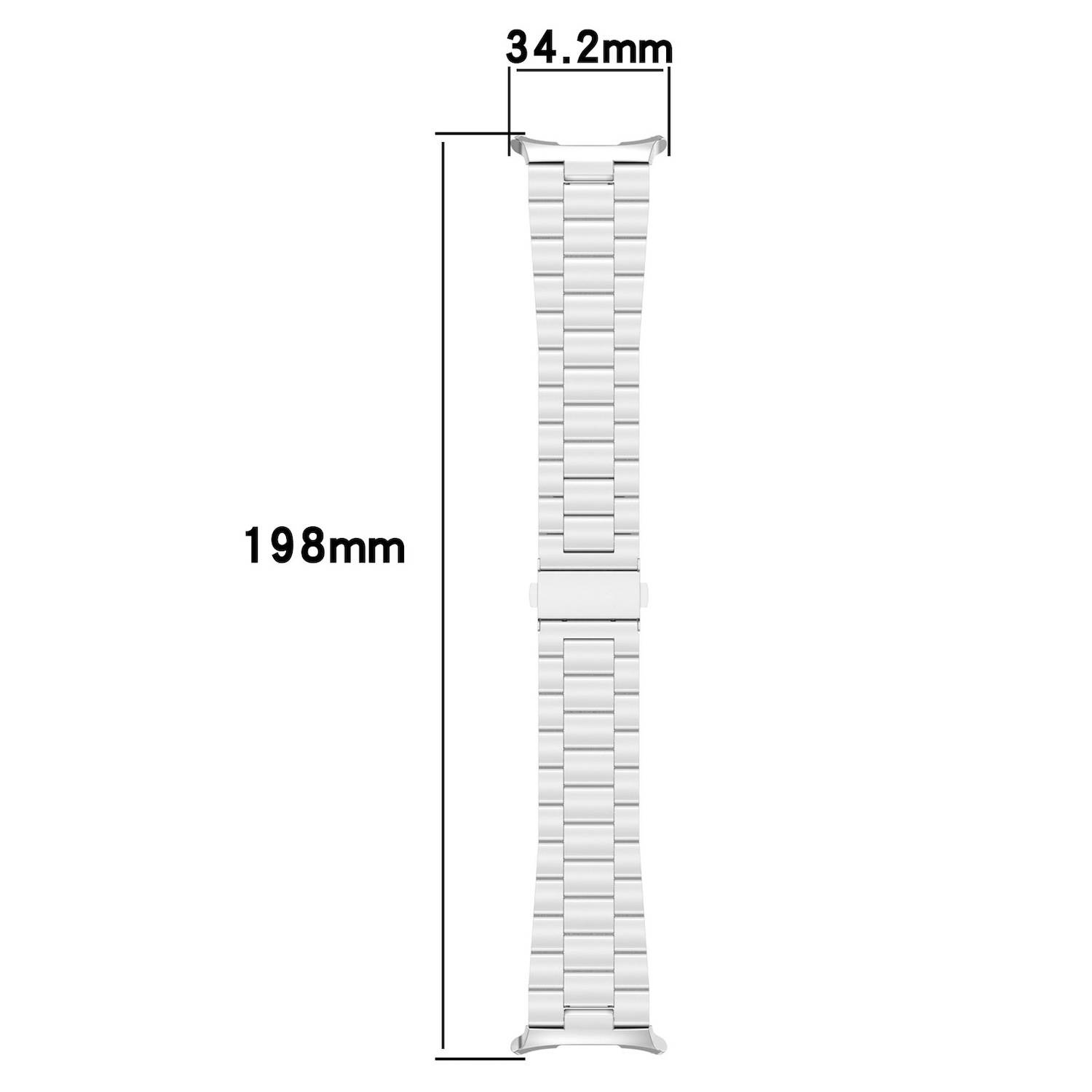 Für Samsung Galaxy Watch Ultra 47mm Edelstahl Metall Arm Band Silber