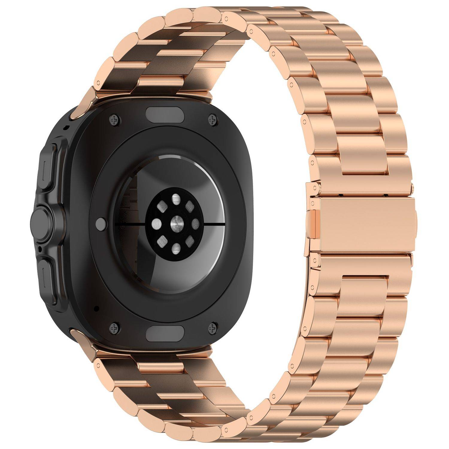 Für Samsung Galaxy Watch Ultra 47mm Edelstahl Metall Band Rose Gold