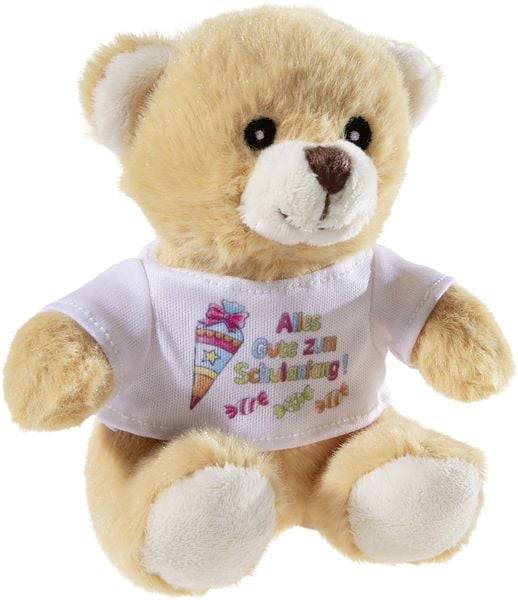 Heunec - Bär zum Schulanfang mit Shirt klein 2-fach, 12cm