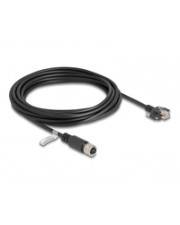 Delock M12 Kabel D-kodiert 4 Pin Buchse zu RJ45 Stecker mit Schrauben Cat.5e FTP 5 m CAT 5e 5 m 4-polig