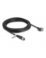 Delock M12 Kabel A-kodiert 8 Pin Buchse zu RJ45 Stecker mit Schrauben Cat.5e FTP 5 m CAT 5e 5 m 8-polig