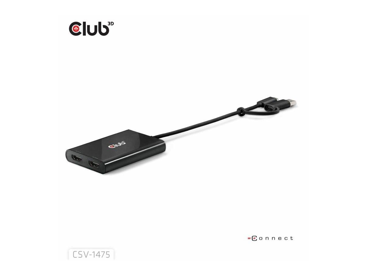 Club 3D - Videoadapter - 24 pin USB-C, USB Typ A (M)