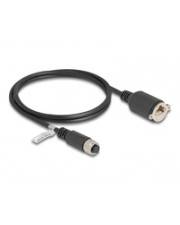 Delock M12 Kabel A-kodiert 8 Pin Buchse zu RJ45 zum Einbau Cat.5e FTP 1m CAT 5e 1 m 8-polig