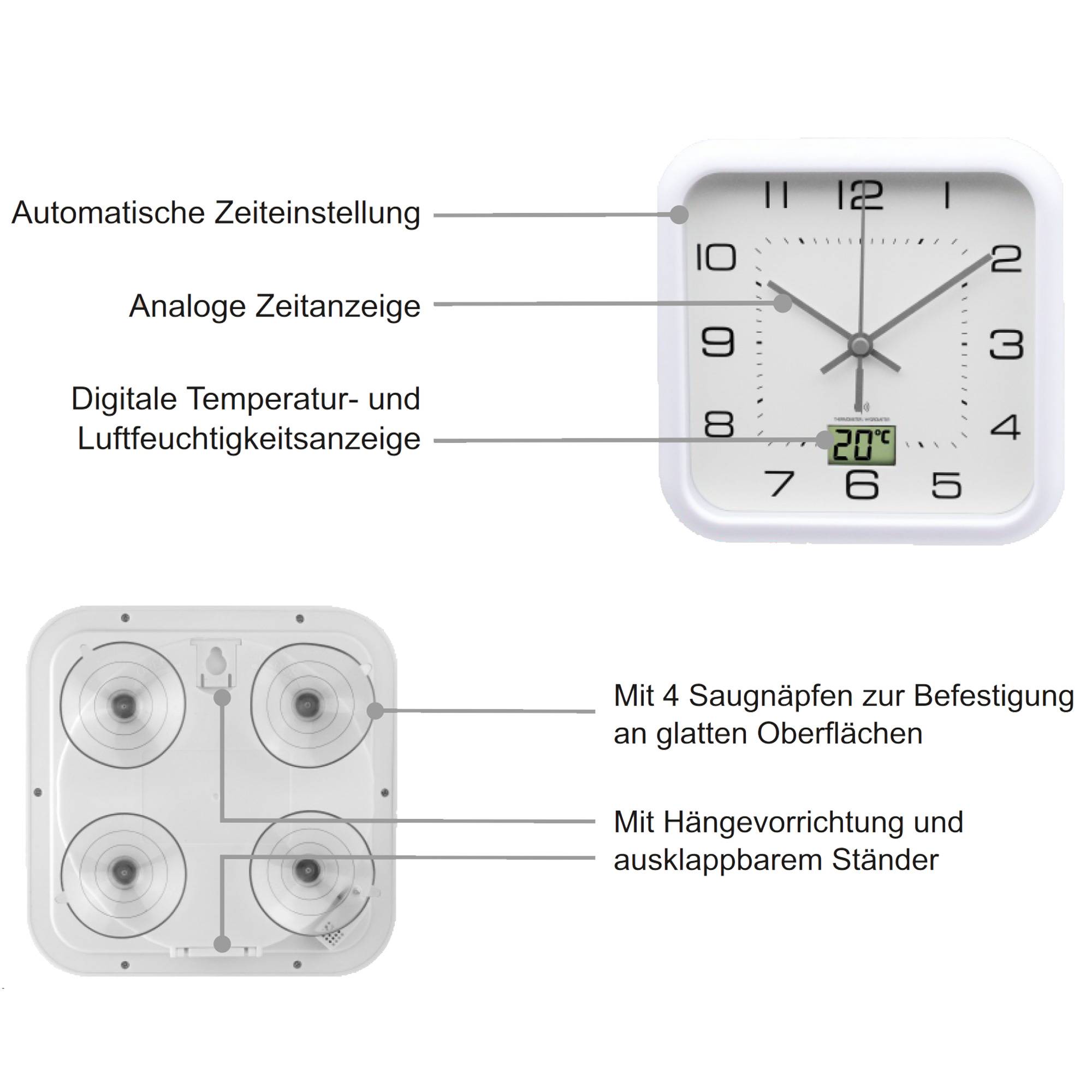 Badezimmerfunkuhr - 4-AH0524-4