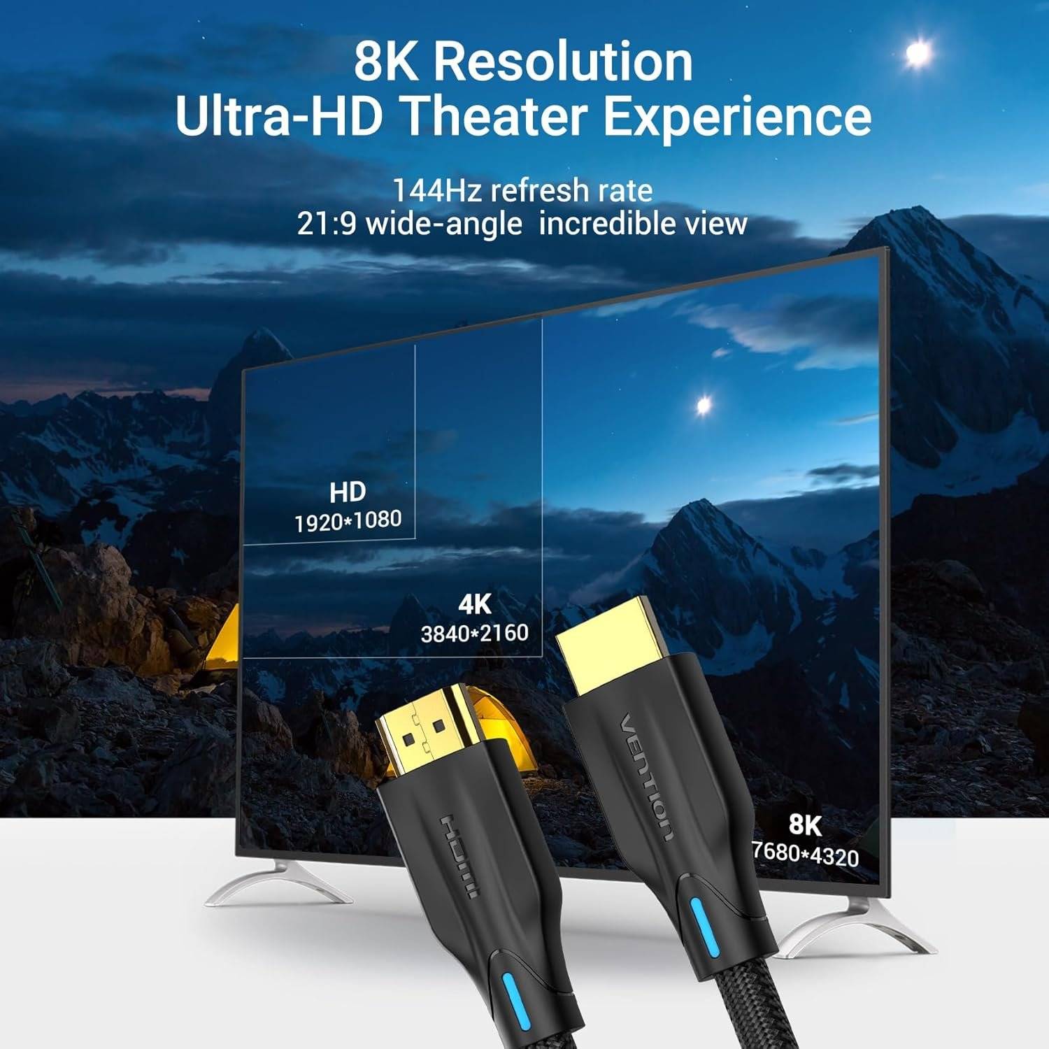 High-Speed Hdmi 2.1 Kabel 8K 4K Videokabel 1.5 Meter