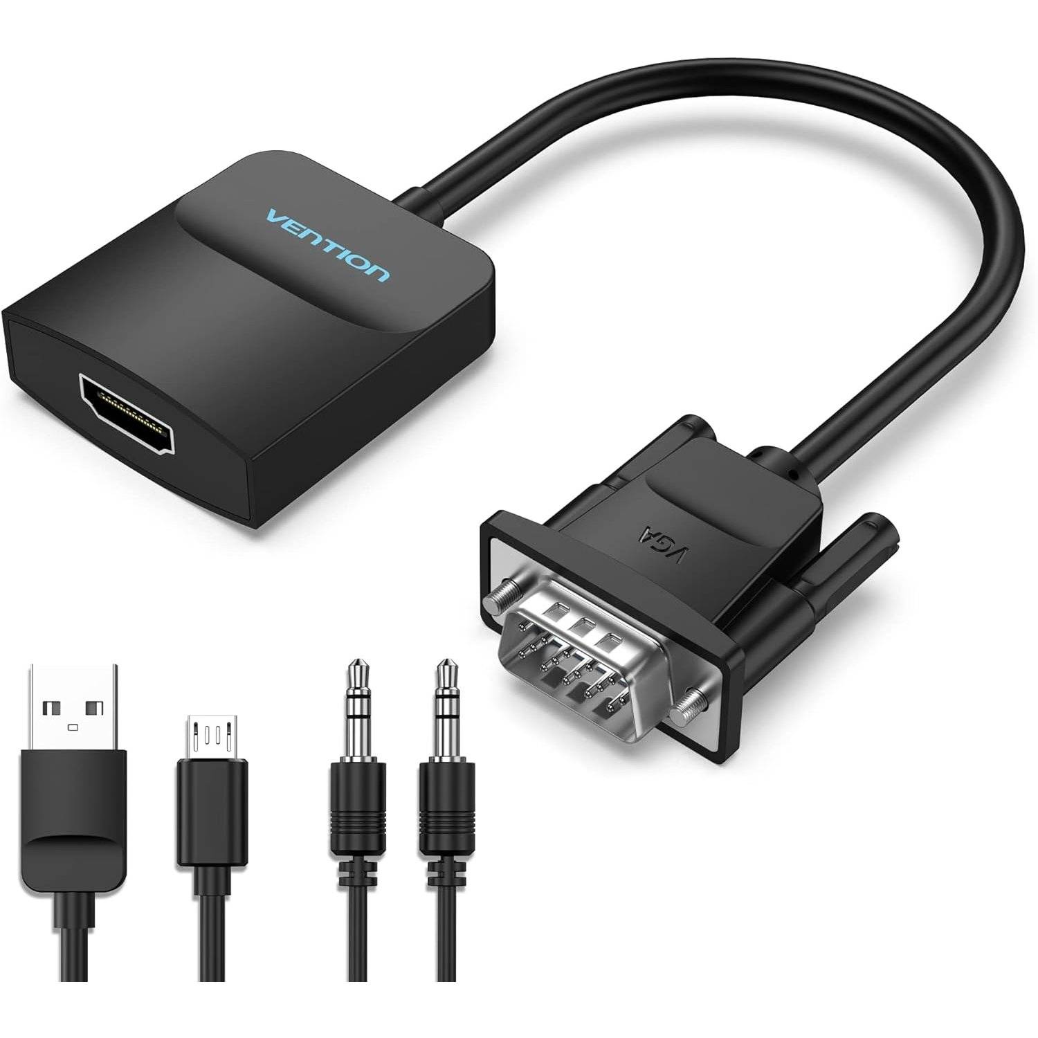 VGA-auf-HDMI-Adapter, VGA-Konverter mit Audiokabel 1 Meter