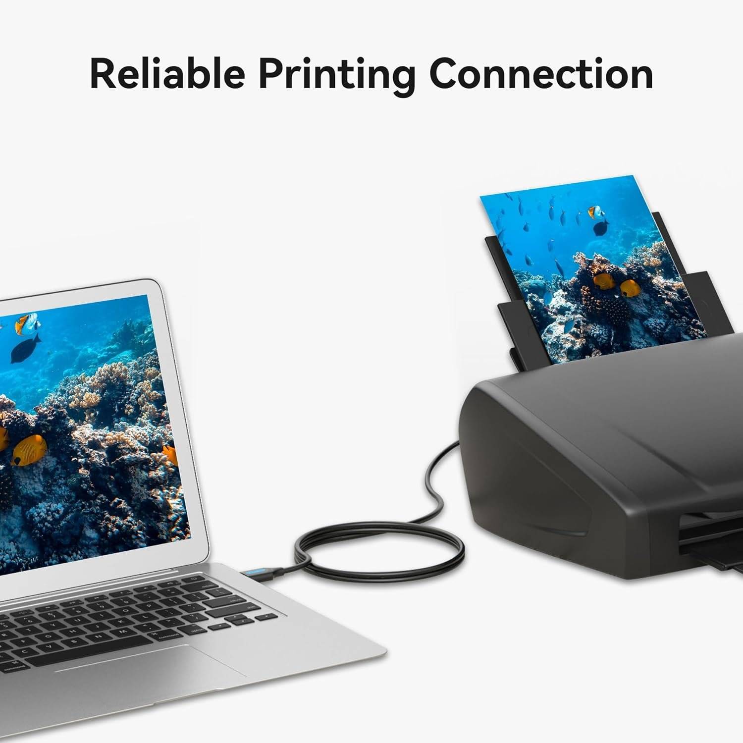 Druckerkabel USB 2.0 Typ A Stecker auf B Stecker 0,5 Meter