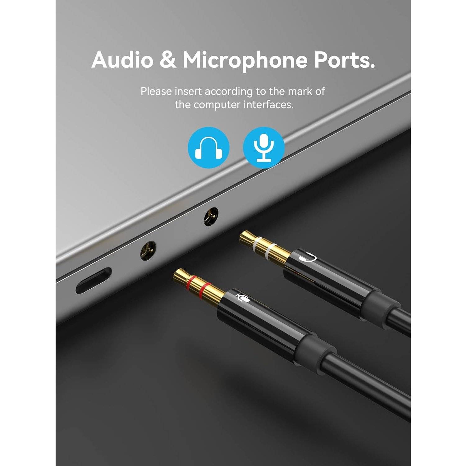 Kopfhörer-Splitter, 3,5-mm-Buchse auf 2 3,5-mm-Stecker