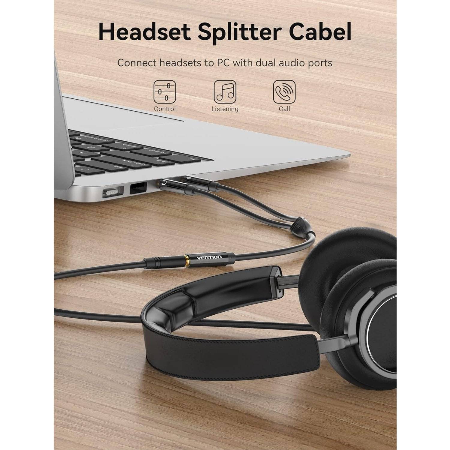 Kopfhörer-Splitter, 3,5-mm-Buchse auf 2 3,5-mm-Stecker