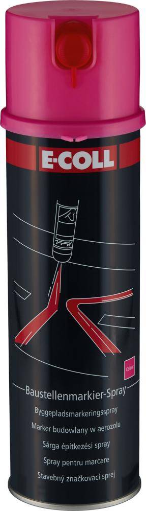 Baustellenmarkierspray 500ml pink E-COLL EE