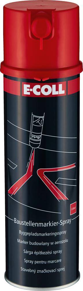 Baustellenmarkierspray 500ml rot E-COLL EE