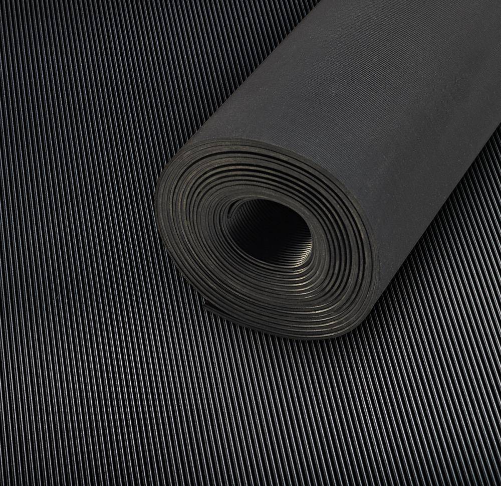Feinriefenmatte SBR, schwarz, 3mm, 1000mm 5m FORTIS