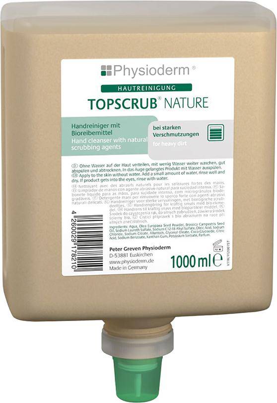 Topscrub nature 2000 ml Varioflasche Handreiniger Naturreibem.Physioderm