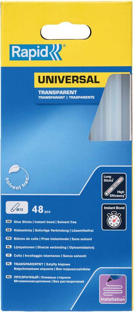Klebesticks universal transparent Ø 12 x 190 mm48 Stk. Karton Rapid