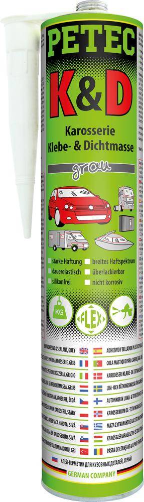 K+D Karosserie Kleb- Dichtmasse, schwarz,310ml