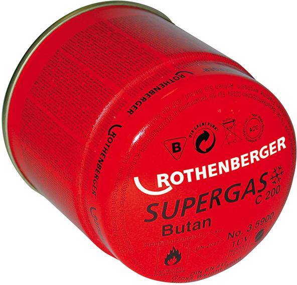 Gaskartusche C200 330ml 0-1800°C Butan-Propan-Gasmischung Rothenberger