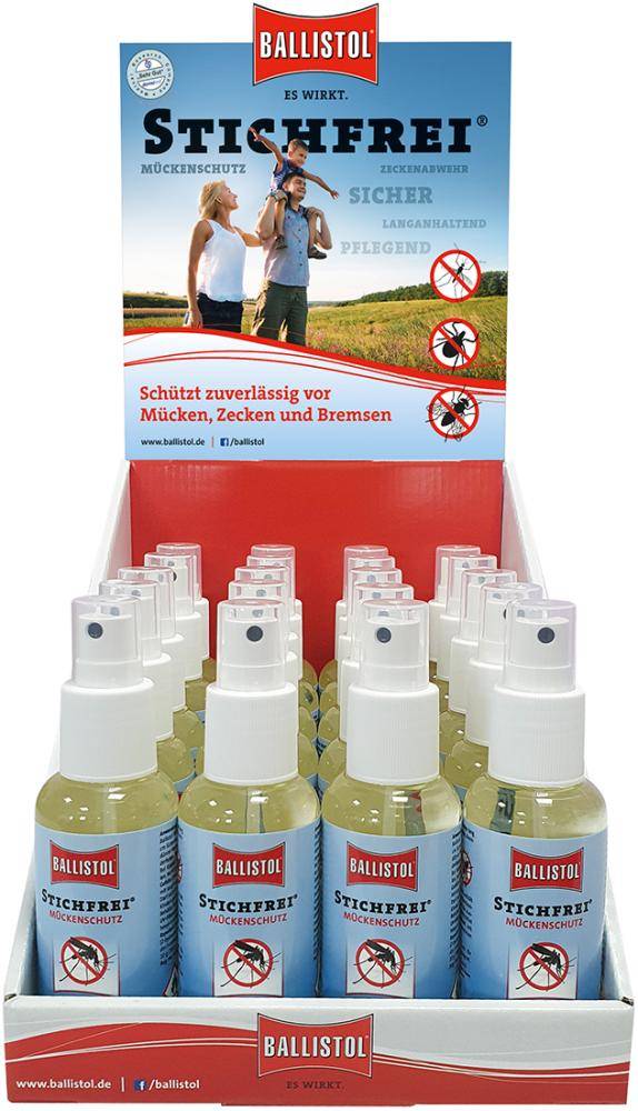 Stichfrei Spray Display 20x100 ml Pumpspray Ballistol