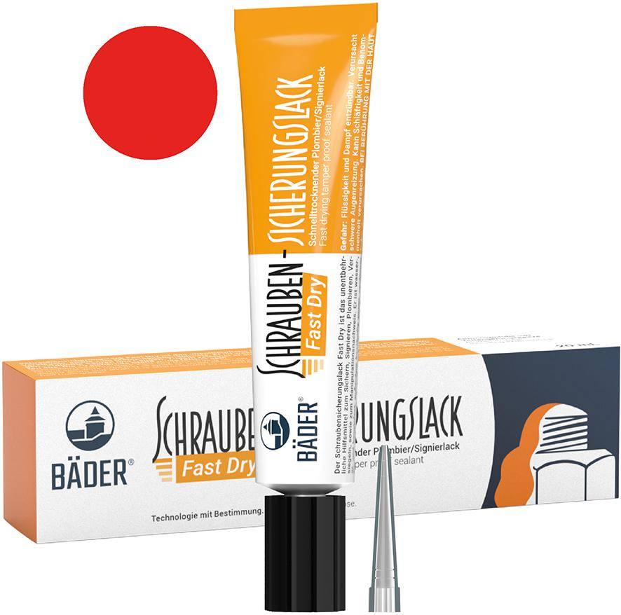 Schraubensicherungslack Fast Dry 20 ml Tube rot