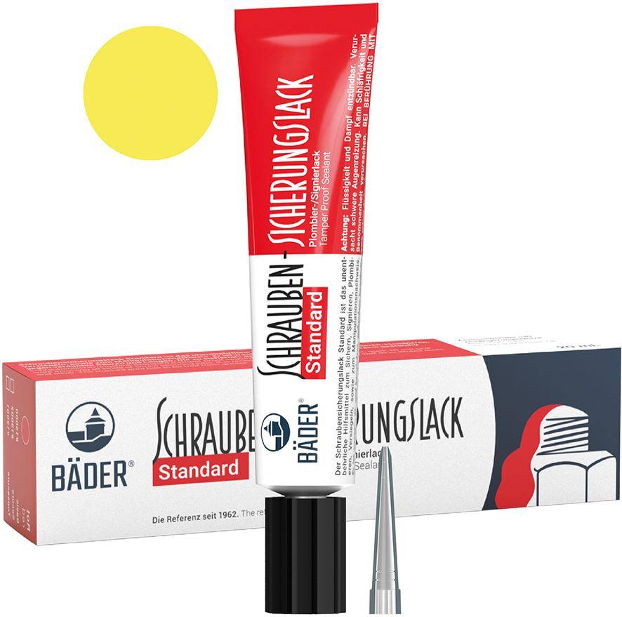 Schraubensicherungslack Standard 20 ml Tube gelb