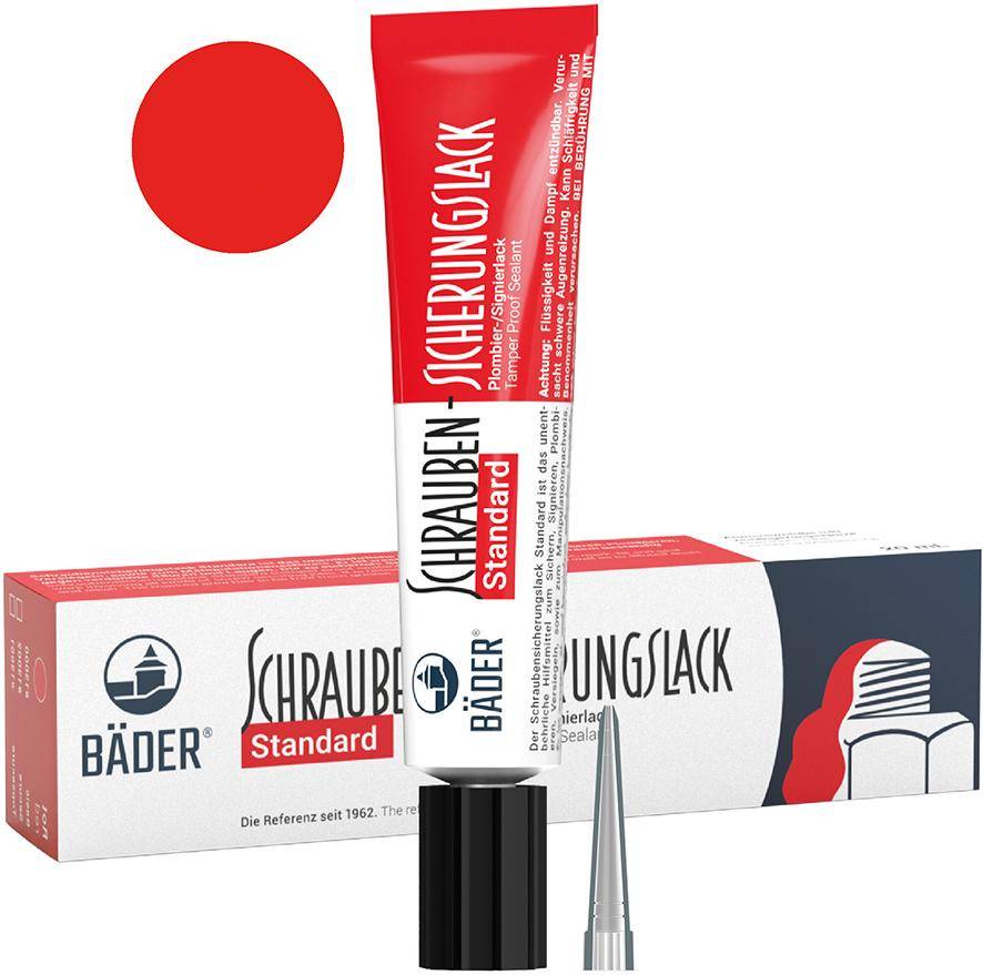 Schraubensicherungslack Standard 20 ml Tube rot