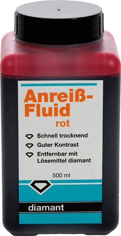 Anreiß-Fluid 500ml rot DIAMANT