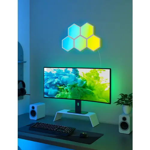 GOVEE LED-Panel Glide Hexa Light 36 W, EEK: G, RGB, 18x18 cm, 5 Stück GOVEE LED-Panel Glide Hexa Light 36 W, EEK: G, RGB, 18x18 cm, 5 Stück