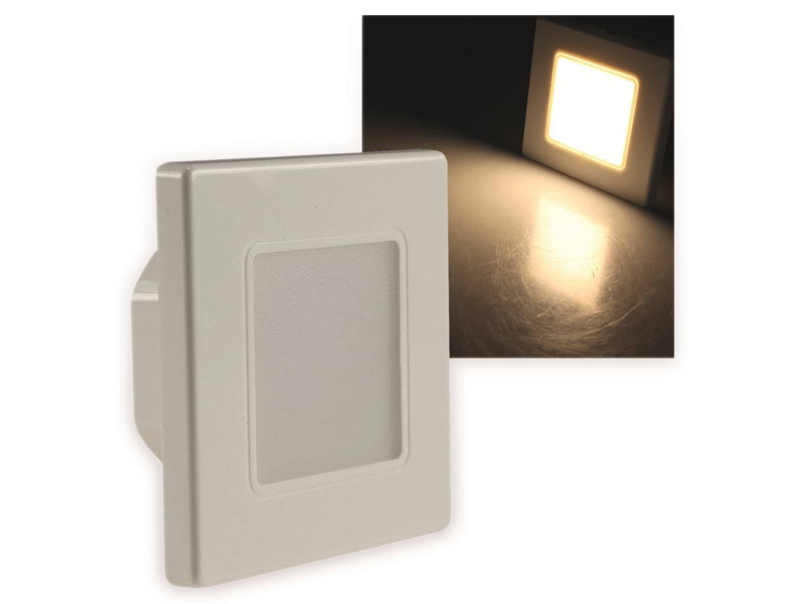 CHILITEC LED-Einbauleuchte EBL 86, 2,5 W, 3000 K, warmweiß, Rahmen cremeweiß